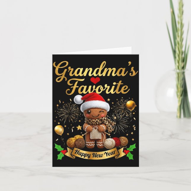 Grandma’s Favorite Gingerbread Crochet Doll For Cr Card (Front)