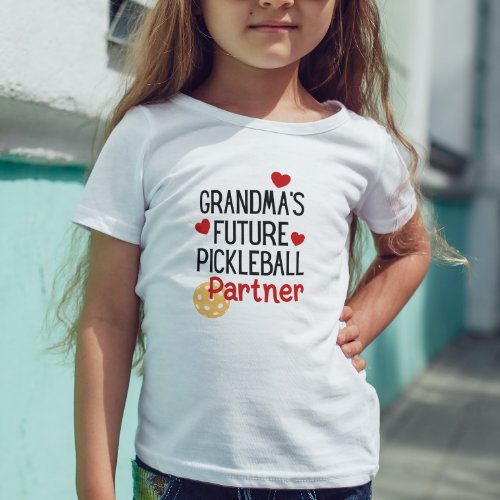 Grandmaâs Future Pickleball Partner Grandchild Toddler T_shirt