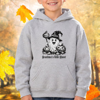 Grandma’s Little Ghost Spooky Autumn Vintage Art Hoodie