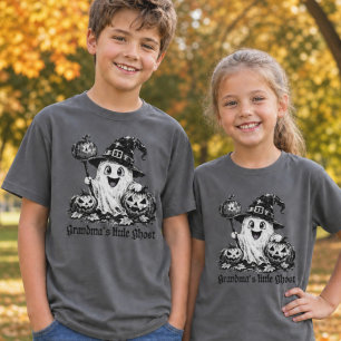 Grandma’s Little Ghost Vintage Halloween Kids T-Shirt