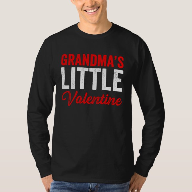 Grandma s Little Valentine Granddaughter Grandson T-Shirt (Front)