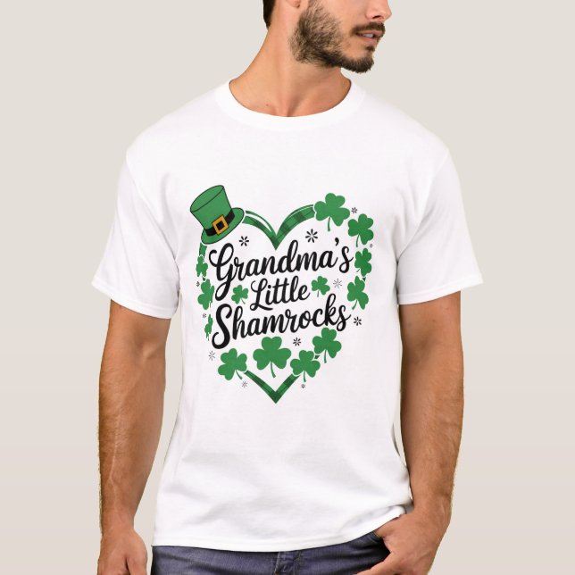 Grandma’s Lucky Shamrocks T-Shirt (Front)