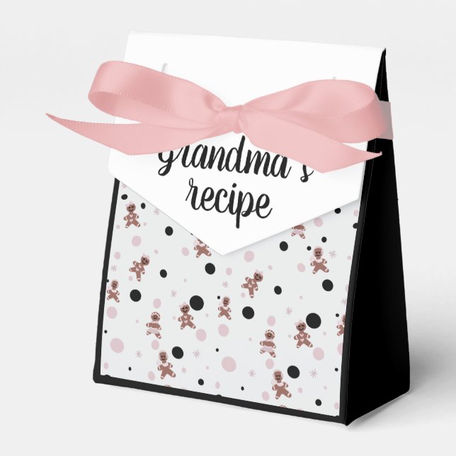 Grandma’s recipe Christmas cookie  Favor Boxes (Front Side)