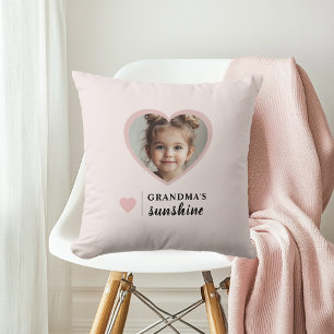 "Grandma’s Sunshine Personalized Photo Throw Pillow