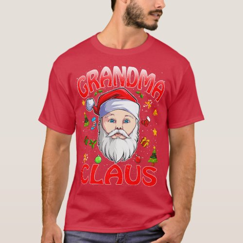 Grandma Santa Claus Christmas Matching Costume T_Shirt