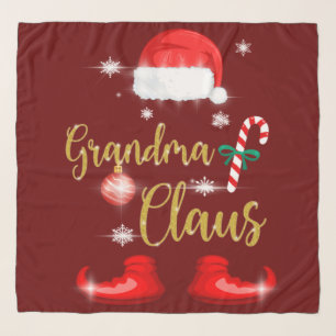 Grandma Santa Claus Funny Family Christmas Pjs Scarf