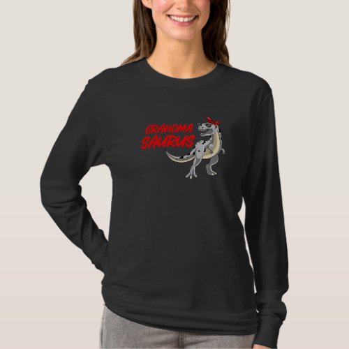 Grandma Saurus Grandmasaurus Rex Dinosaur Grandmot T_Shirt