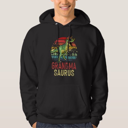 Grandma Saurus T_Rex Dinosaur  Grandma Saurus Moth Hoodie