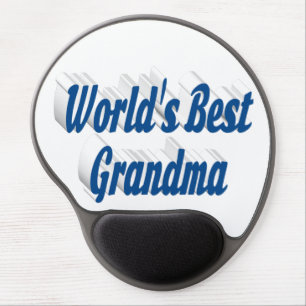 Grandma sea blue text gel mouse pad