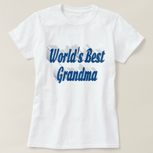 Grandma sea blue text Mothers Day T_Shirt
