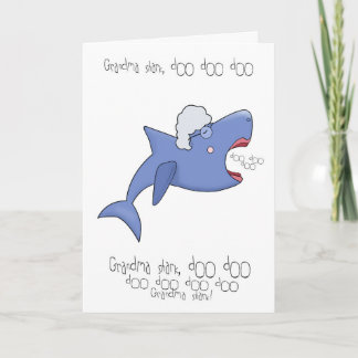 Grandma shark card, card for grandma, baby shark