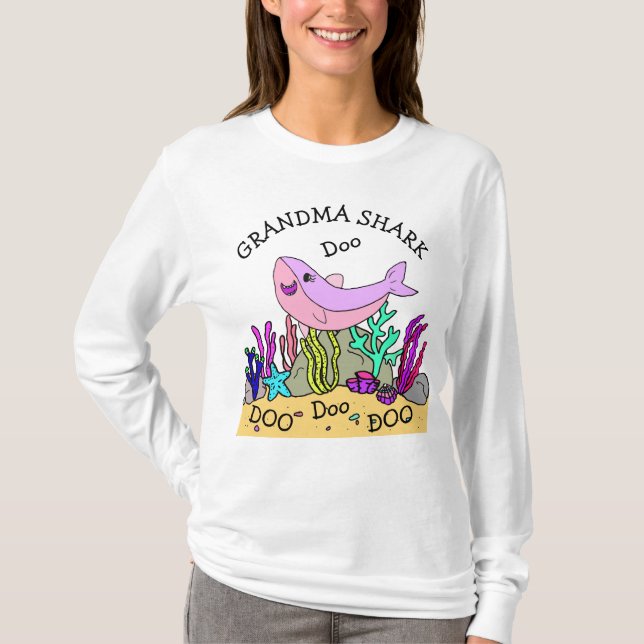 Grandma  Shark Doo Doo Family T-Shirt (Front)