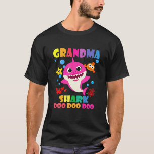Grandma Shark Doo Doo Funny Baby Mommy Daddy Kids T-Shirt