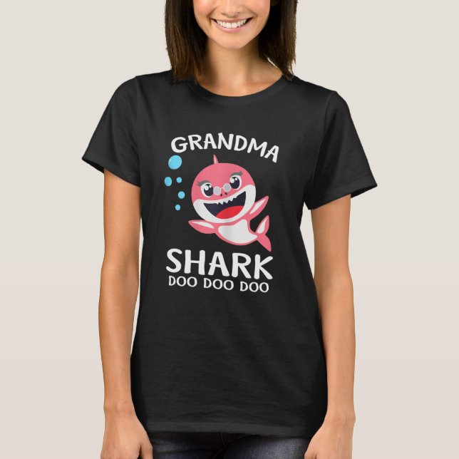 Grandma Shark Shirt, Funny Mother's Day Gift T-Shirt (Front)