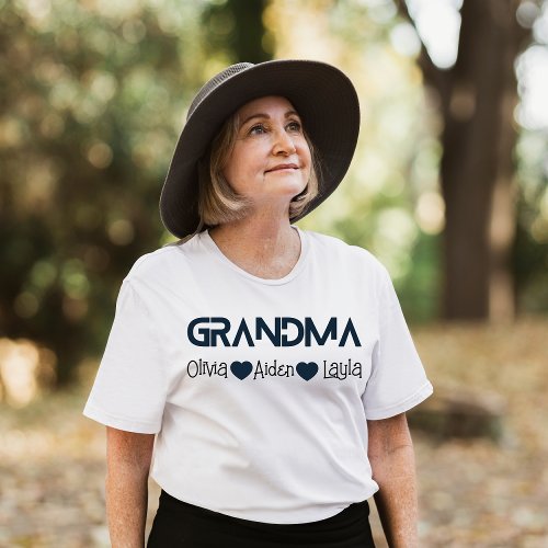 Grandma Shirt With Grandkids NamesGrandma Gifts 