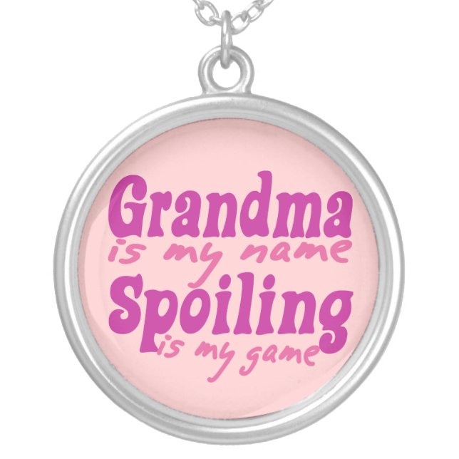 Grandma Silver Plated Necklace (Front)