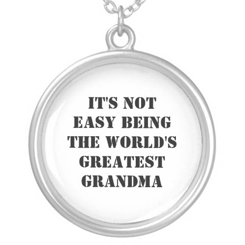 Grandma Silver Plated Necklace