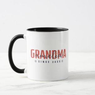 Grandma Since 20XX Modern, Clean Contemporary Mug