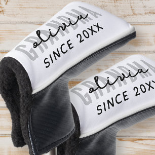 Grandma Since 20XX Modern Simple Preppy Golf Head Cover
