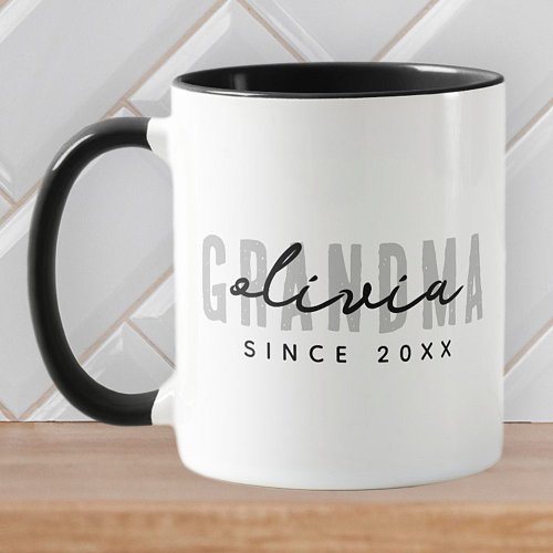 Grandma Since 20XX Modern Simple Preppy Mug