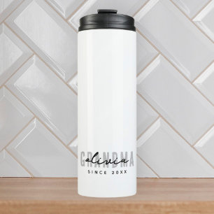 Grandma Since 20XX Modern Simple Preppy Thermal Tumbler