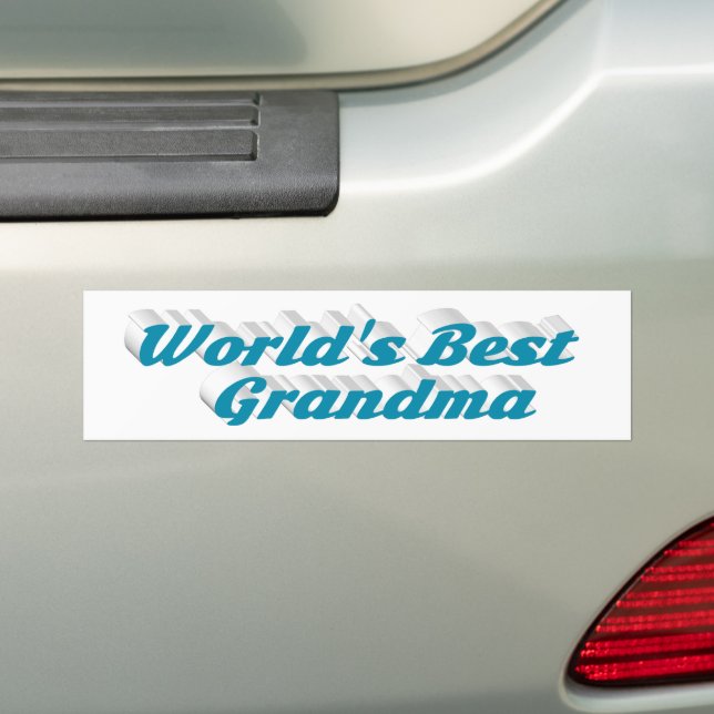 Grandma sky blue text bumper sticker (On Car)