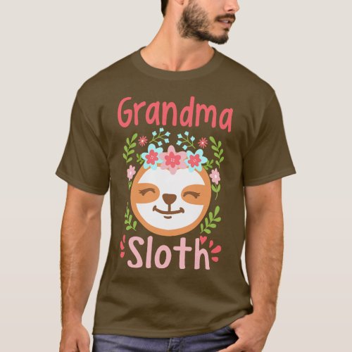 Grandma Sloth Mom Mother Mothers Day Sloth Lover r T_Shirt