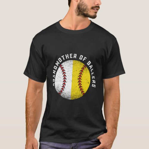 Grandma Softball Baseball Grandmother T_Shirt