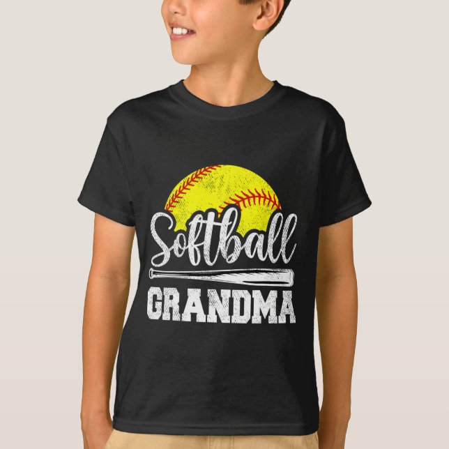 Grandma Softball Player Game Day Mother#39; #39;s  T-Shirt (Front)
