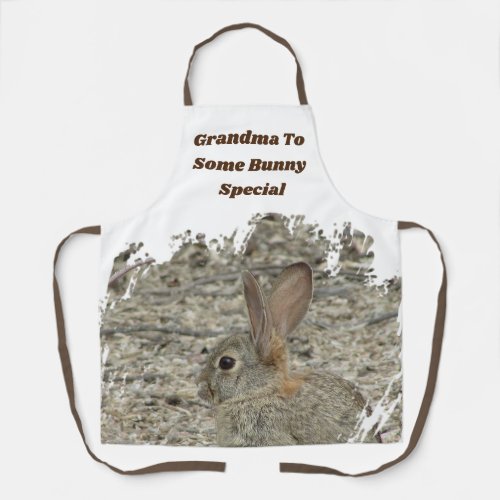 Grandma Somebody Special Funny Bunny Pun Humor Apron