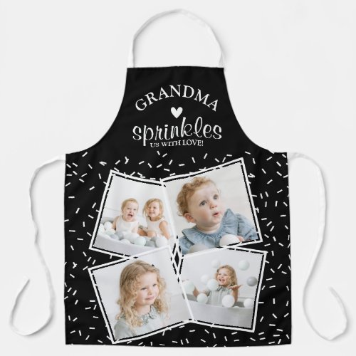 Grandma Sprinkles us with Love Photo Collage Apron