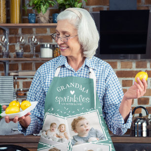 Grandma Sprinkles us with Love Photo Collage Apron