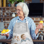 Grandma Sprinkles us with Love Photo Collage Apron<br><div class="desc">Sweet photo collage apron with the text - Grandma Sprinkles Us With Love! Simply personalize by adding your own photos. The cool grey background can be changed to any color by clicking on the 'customize further' option</div>