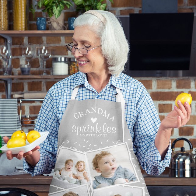 Grandma Sprinkles us with Love Photo Collage Apron (Creator Uploaded)