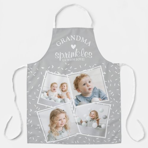 Grandma Sprinkles us with Love Photo Collage Apron