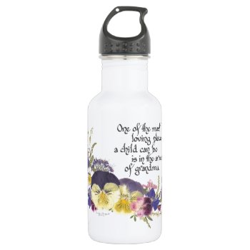 Grandma Stainless Steel Water Bottle by SimoneSheppardDesign at Zazzle
