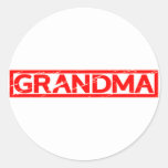 Grandma Stamp Classic Round Sticker