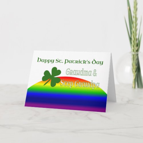 Grandma  Step Grandpa Happy St Patricks Day Card