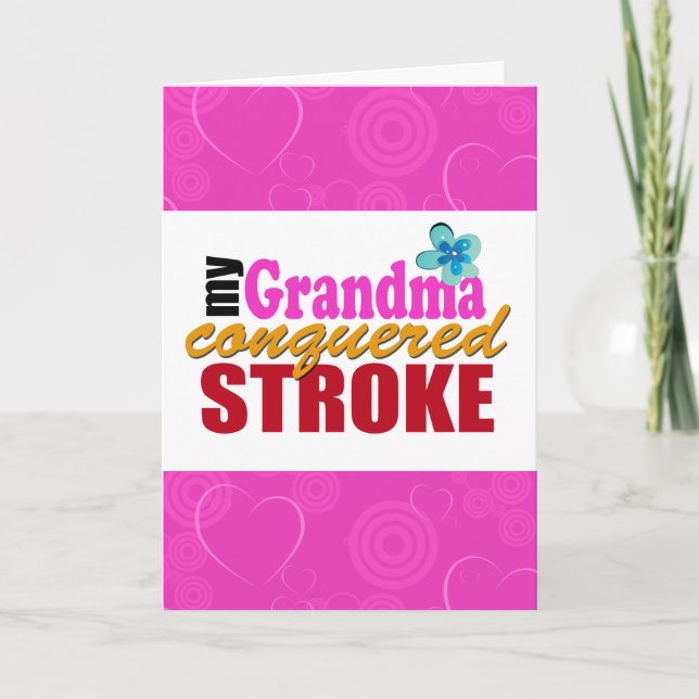 Grandma Stroke Thank You Card (Front)