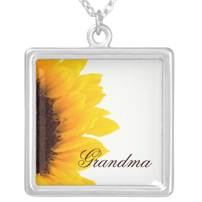 Grandma, Sunflower Necklace (Front)