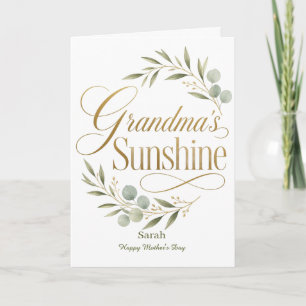 Grandma Sunshine Birthday Botanical Card