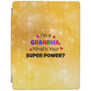 Grandma Super Power custom design iPad Smart Cover