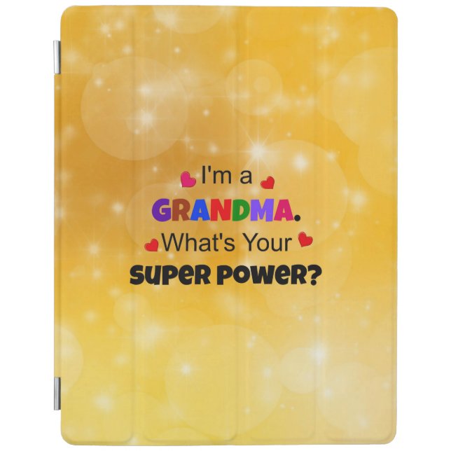 Grandma Super Power custom design iPad Smart Cover (Front)