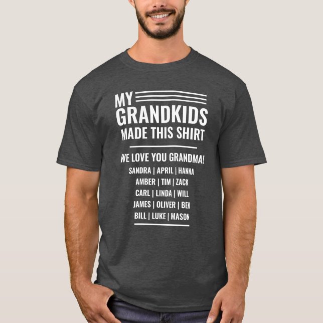 Grandma T-Shirt with Grandkids Names 2020 (Front)