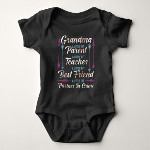 Grandma Teacher Parent Partner Family Grandmother Baby Bodysuit