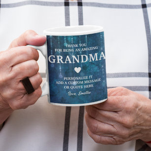 Grandma Thank You Heartfelt Message Personalized Coffee Mug