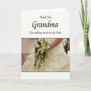Grandma Thanks for Walking me down Aisle Letterpress Thank You Card
