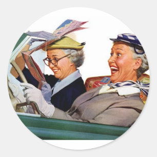 Grandma The Speed Queen Classic Round Sticker