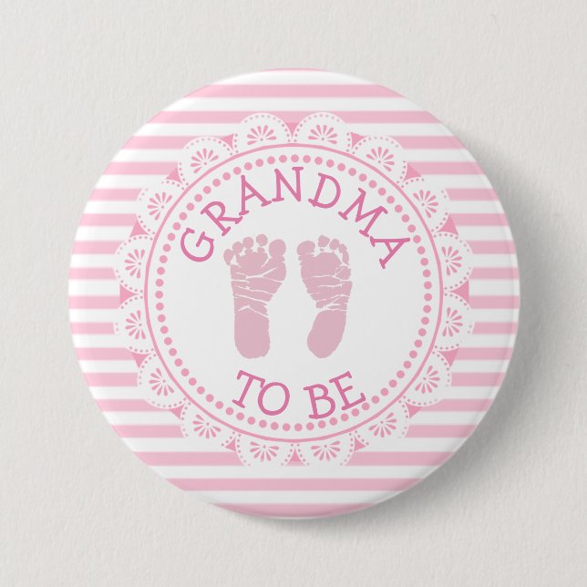 Grandma to Be Baby Shower Button (Front)