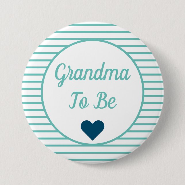 Grandma To Be Baby Shower Button (Front)